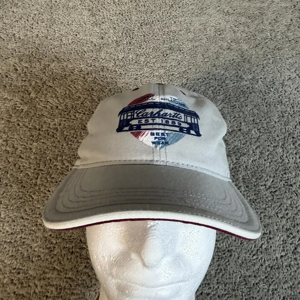 Carhartt Hat Cap Strap Back Mens One Size Beige Embroidered Since 1889